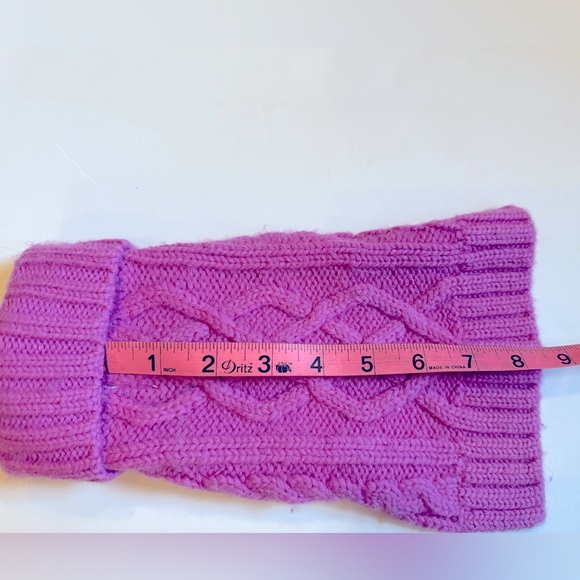 Canine Styles Nantucket Hand Knit Wool Dog Sweater - Pink - Picture 6 of 8